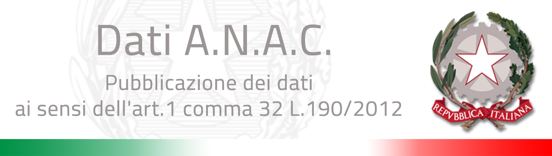 Link a sito interno dei dati Anac
